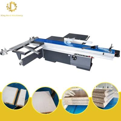 China Horizontal Woodworking 45 90 Degrees Double Saw Blade Melamine MDF Plywood Wood Cutting Machine Precision Sliding Table Panel Saw Machine for sale