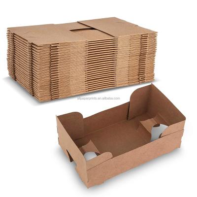 China J-Type Tray Perfect Greaseproof Beverage To Hold Liquids 4 Corner Pop Food Paperboard for sale