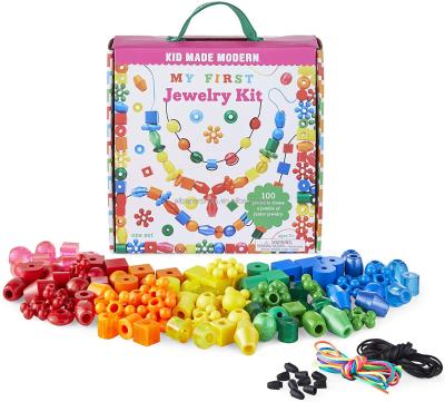 China Modern Food Kid Made My First Jewelry Kit - Bead Lacing Activity Set for Kids Jewelry Making Kit for sale