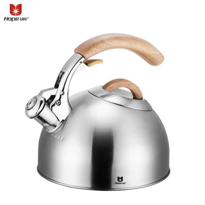 China Sustainable Kettle Wood Stove Whistling Kettle Top Water Kettle Realwin Water Kettle for sale