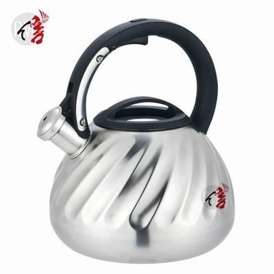 China Realwin Bottom Stainless Steel Kettle Stove Whistling Teapot Sustainable Welding Top Kettle With Color Coating for sale