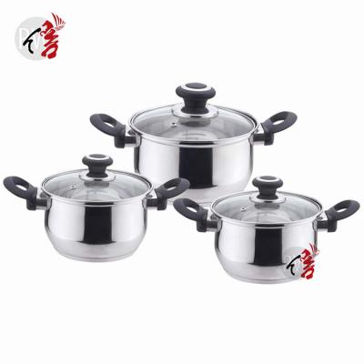 China Sustainable cookware cooking pot set stainless steel Realwin cookware set induction for sale