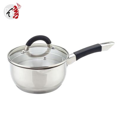 China Realwin Mouth Stainless Steel Silicone Handle CLASSIC Spilling Milk Pan Saucepan Pots Set Kitchenware for sale