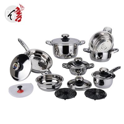 China Realwin Suction Knob Mixer Bowl Steamer Pots And Pans Kitchen Sustainable Cookware Set for sale