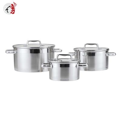 China Sustainable Casserole Realwin Cookware Cooking Pot Set Cooking Pots Stainless Steel Casserole Set for sale