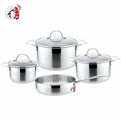 China Realwin Kitchen Cookware Soup Pot Milk Frying Pan Body Viable Upright Pot for Cooking Cookware Set for sale