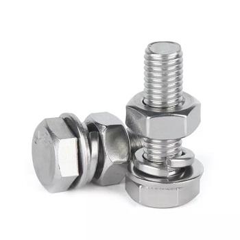 China White DIN 933 Building Industry Machinery Stainless Steel Hex M3-M64 Bolts annd Hexagon Nuts ZP Hex Bolt and Nuts Fasteners Factory for sale