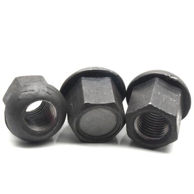 China 2021 Heavy Industry Wholesale Price High Strength Nuts With Flange Protection Nuts Black Zinc HDG Nuts for sale