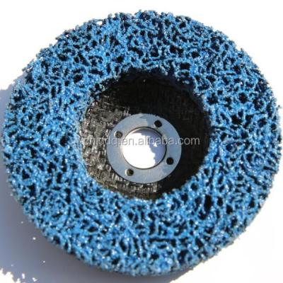 China Painting and Rust Removal for Metal Surfaces Surface Treatment Disc , Paint Stripping Disc with Fiberglass Backing 4inch (100mm) Blue Color for sale