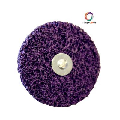 China rust & Clean paint removal and stripe, axle mounted wheels stripping purple color, 100mm, flat wheel with axle and leg for sale