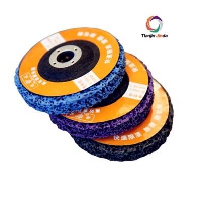 China Painting and Rust Removal / Surface Preparation Clean and Strip Abrasive Disc , Paint Removal Disc 100mm Purple Color for sale