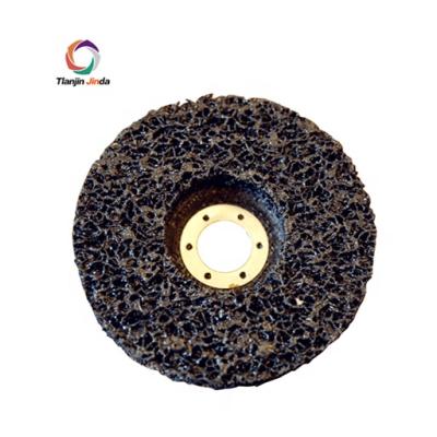 China Painting and Rust Removal for Clean Metal Surfaces and Stripping Abrasive Disc with Fiberglass Backing 115mm Black Color for sale