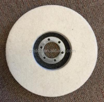 China Wool Surface Treatment Polishing Pads , Wool Polishing Disc With Fiberglass Backing for sale