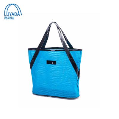 China Factory Wholesale Reusable Mesh Beach Bag Toy Tote Market, Grocery and Picnic Bag Factory Tote Lightweight Large Beach Bag for sale