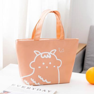 China PVC Manufacturer Custom New Reusable Tote Insulated Cooler Bento Box Waterproof Portable Lunch Bag For Kids for sale