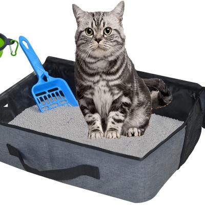 China Large Waterproof Portable Collapsible Cat Litter Box for Travel for sale