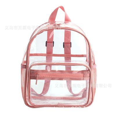 China New Design Small PVC Travel Rucksack Cute Transparent Waterproof School Children Clear Backpack for sale