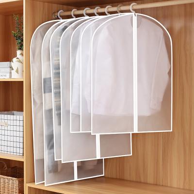 China Fashion Suit Bag Clothes Dust Cover Dress Organizer Closet Hanging Clear Garment Bag for sale