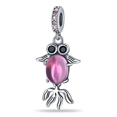 China Vintage Summer Rose Wayfinder Charm Pendant Beaded For Pandoras Original Prata Bracelet Charm 925 Silver Women Jewelry for sale