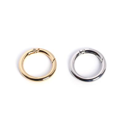 China Fashion Wholesale Custom O Ring Buckle Round Metal Spring Opening Buckle For Handbag Clothing for sale