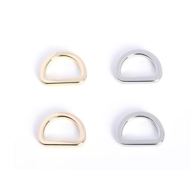 China Fashion Gold Silver D-Ring Buckle 18mm D-Shape Metal Buckle Factory Wholesale Customized for sale