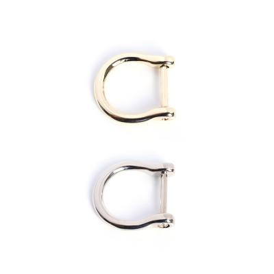 China Fashion Factory Wholesale Custom Diameter 16mm Metal Ring Buckle Bag Dog Collar Ring Inner D-shaped Buckle for sale