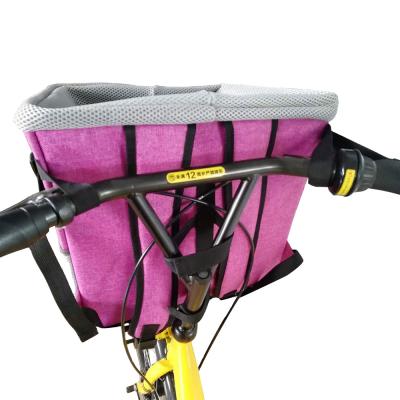 China Breathable Front Pet Pack Pet Travel Dog Bike Basket Carrier Foldable Bag for sale