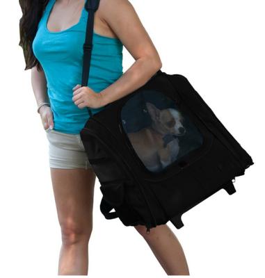 China Travel Portable Breathable Bag Pet Crate Trolley Pet Trolley Backpack for sale