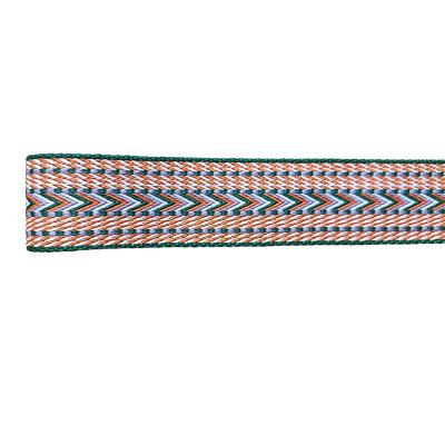 China Other 5Cm Handheld Dog Collar Webbing Polyurethane Coated Plaid Jacquard Webbing for sale