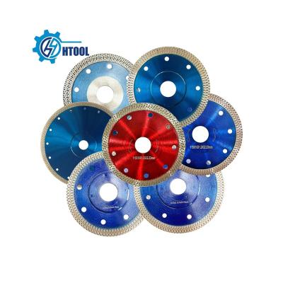 China Diamond Powder + Alloy Steel 5 Inch 125mm Turbo Disco Diamantado Super Thin Diamond Saw Blade For Granite, Marble And Tile Zero Cut Chipping for sale