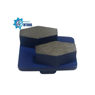 China Aggressive Diamond + Metal Bond Abrasive Tools 2 Segments Bar Ceramic Floor Wax Pads Polished Concrete for sale