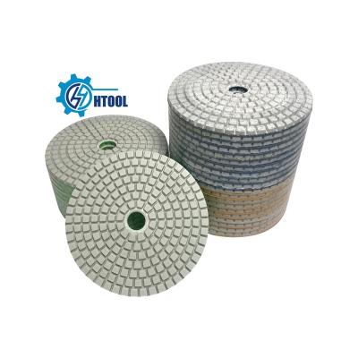 China Used for Granite 100mm Diamond Resin Polishing Pad for Quart Granite Marble Stones Surface Abrasive Tools Fish Grinder for sale