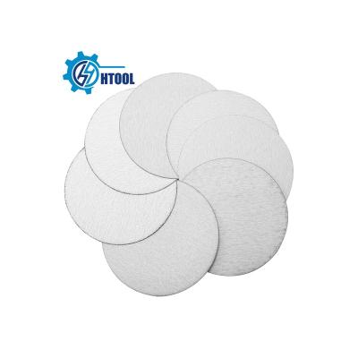 China Auto Parts 5 Inch Hook and Loop Around White Resin Abrasive Fiber Aluminum Oxide Sandpaper Discs Sanding Paper for sale