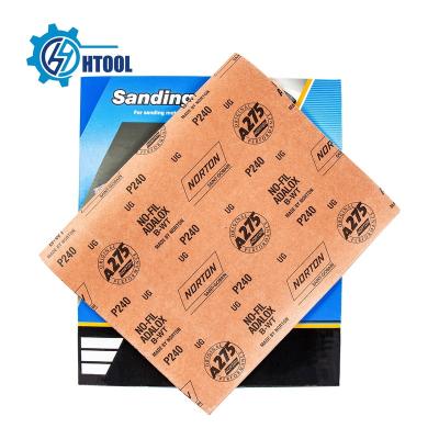 China Furniture Factory Wholesale A275 Aluminum Oxide Sandpaper Abrasive Sanding Sheet Polish For Furniture Wood Machine Grinding Polish for sale