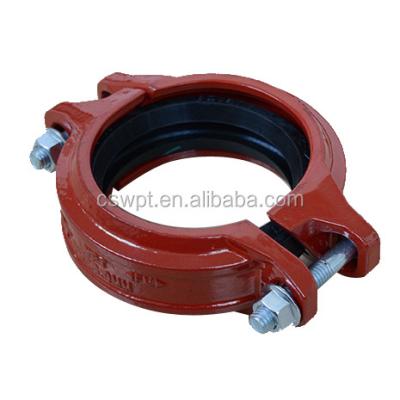 China Malleable Iron Angle Bolt Protection Coupling Rigid Coupling For Steel Pipe For Fire Protection for sale