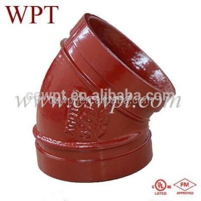 China Iron 45 Degree GROOVED ELBOW -- Grooved Pipe Fittings & Couplings--FM&UL Listed for sale