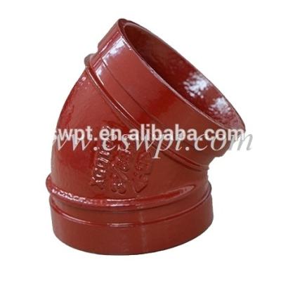 China Grooved Connection Grooved Fittings Elbow With FM Certificate for sale