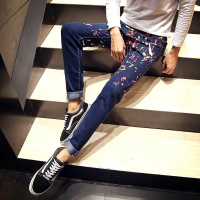 China Multi Colored Mens Light Wash Skinny Jeans Stretch Straight Anti - Shrink for sale