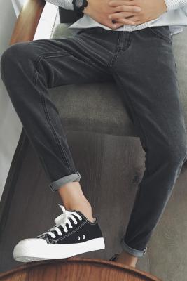 China Mens Slim Straight Slim Jeans Custom Stretch Skinny Black and Blue Jeans for sale