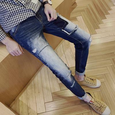 China Pairing White Mens Super Skinny Jeans , Creative Mens Fashion Skinny Jeans for sale