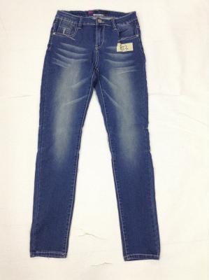 China Middle Waist Dark Blue Womens Super Skinny Jeans Simple Casual Style for sale