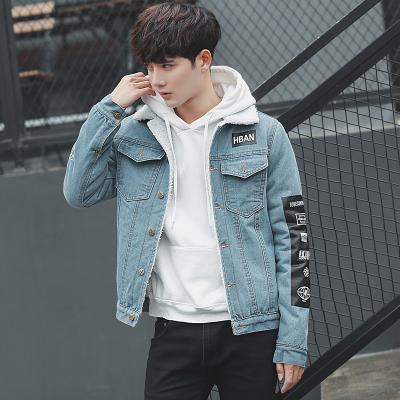 China Light Wash Fade Color Proof Men'S Casual Jean Jackets With Two Chest Pockets for sale