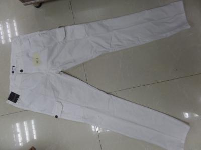 China White Colored Twill Pants With Two Back Pockets Recycle Casual Wear for sale