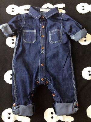 China Spring / Autumn Acid Wash Kids Overall Jeans Buckle Design Wear Comfortable for sale