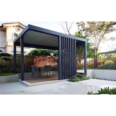 China Outdoor Luxury Waterproof Pergola Waterproof Top Aluminum Gazebo Sunshade Roof Bioclimatica Canopies Pergolas for sale