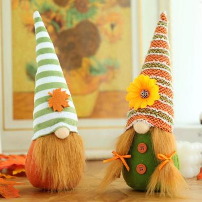 China Eco-Friendly Farmhouse Tiered Tray Decor Dwarf Thanksgiving Day Kitchen Autumn Fall Gnome Sunflower Swedish Nisse Tomte Elf for sale