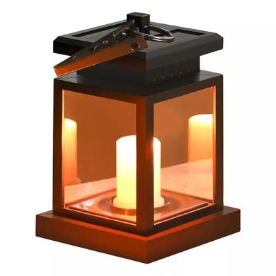 China Europe Candle Lantern Small Pretty Solar Candle Light Lamp Outdoor Waterproof Garden Yard Park Corridor Window Decoration for sale