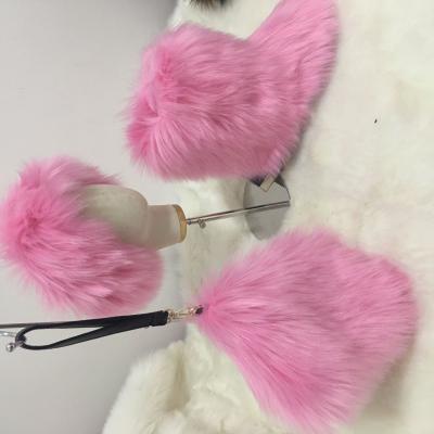 China 2021 QUICK DRY New Fashion Gift Set Girl Faux Fur Winter Snow Hairy Ankle Boots For Women With Bag Headband for sale