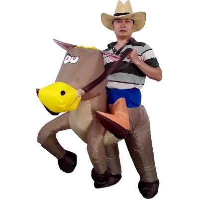 China Modern Popular Holiday Party Inflatable Costume Toy Horse Riding Holiday Party Supplies Inflatable Festival Activity Suit for sale