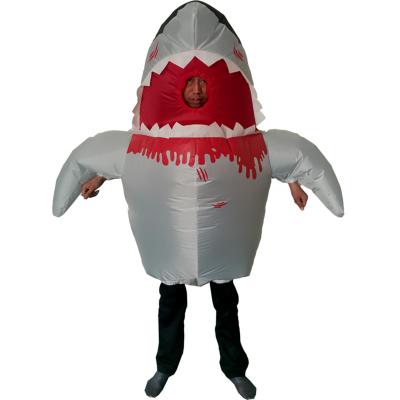 China Modern Popular Unisex Adult Shark Costume Inflatable Cosplay Party Role Playing Inflatable Figure Costume Party Supplies for sale